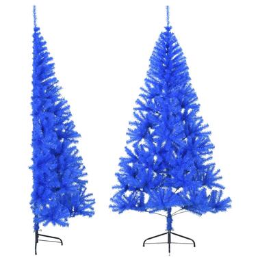 vidaXL Kunstkerstboom met standaard half 240 cm PVC blauw product