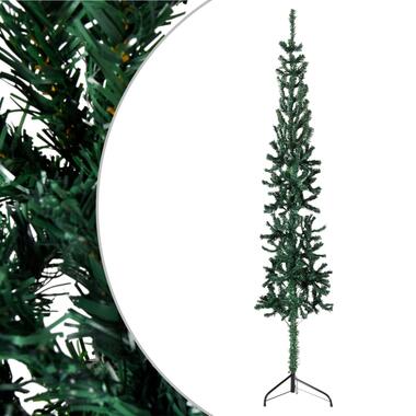 vidaXL Kunstkerstboom half met standaard smal 240 cm groen product