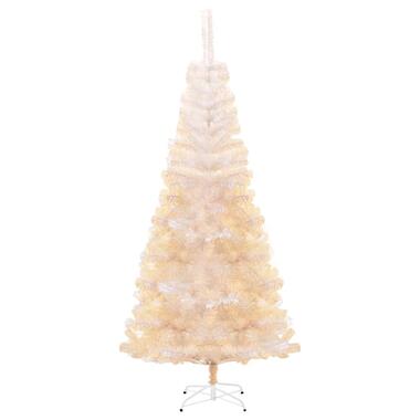 vidaXL Sapin de Noël artificiel pointes iridescentes Blanc 180 cm PVC product