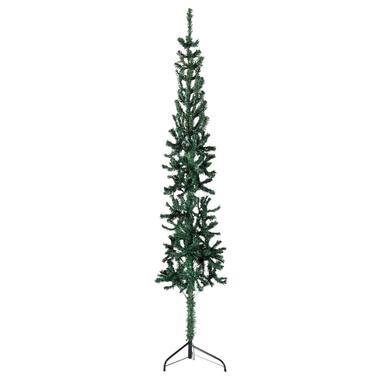 vidaXL Demi sapin de Noël artificiel mince avec support Vert 210 cm product