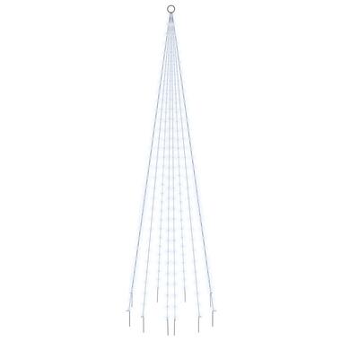 vidaXL Sapin de Noël sur mât de drapeau 310 LED Blanc froid 300 cm product