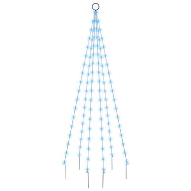 vidaXL Sapin de Noël sur mât de drapeau 108 LED Bleues 180 cm product