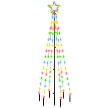 vidaXL Sapin de Noël avec piquet Coloré 108 LED 180 cm product