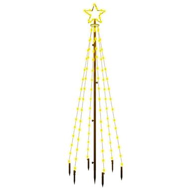 vidaXL Sapin de Noël avec piquet Blanc chaud 108 LED 180 cm product