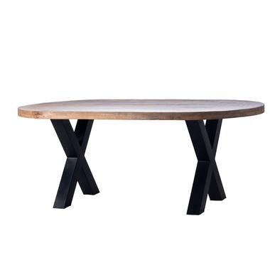 Table de salle à manger Didier - métal et manguier brun - 200x100x78 cm product