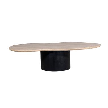 Table basse Travertin - Beige/Noir - 140cm - Table basse Oliver product