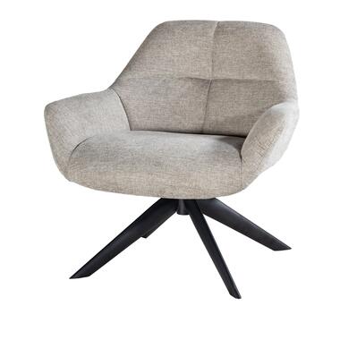 Fauteuil Beige - Stof & Metaal - Zithoogte 43 - Stoel Shannon product