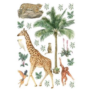 Sanders & Sanders muursticker - jungle dieren - jungle groen - 65 x 42.5 cm product