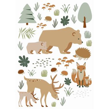 ESTAhome sticker mural - forêt avec des animaux de la forêt product