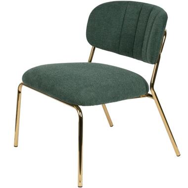 Fauteuil Viken vert foncé/doré - Tissu - Vert product