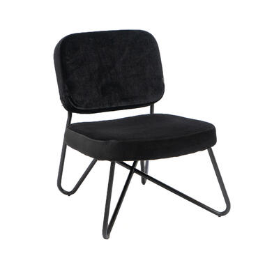 Julia fauteuil industriel noir velours product