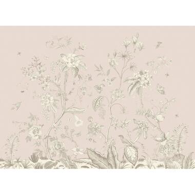 Sanders & Sanders fotobehang - bloemmotief - beige - 3,75 x 2,7 m product