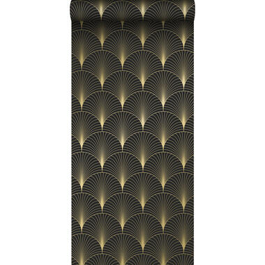 ESTAhome behang - art deco motief - zwart en goud - 0,53 x 10,05 m product