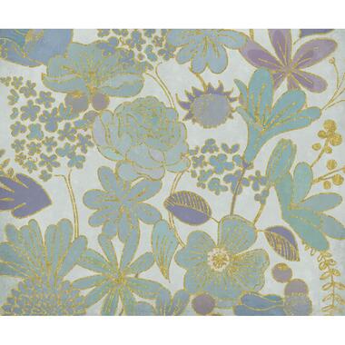 Komar fotobehang - Groovy Bloom - blauw - 300 x 250 cm - 611201 product