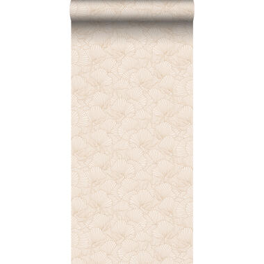 ESTAhome behangpapier - getekende bladeren - zand beige en licht terracotta product