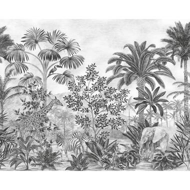 Komar papier peint panoramique - Jungle Evolution - noir et blanc product