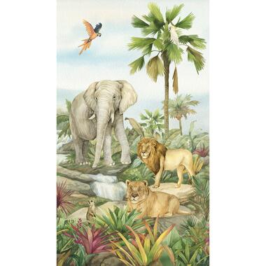 Sanders & Sanders fotobehang - jungle dieren - groen - 1,5 x 2,7 m product