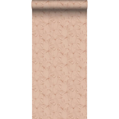 ESTAhome behangpapier - getekende bladeren - licht terracotta - 50 x 900 cm product