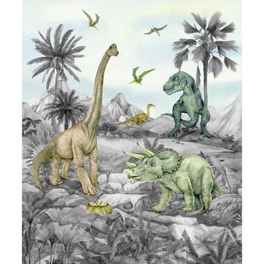 Sanders & Sanders fotobehang - dinosaurussen - grijs - 2,25 x 2,7 m product