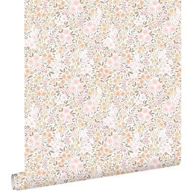 ESTAhome behang - bloemetjes - zacht roze en beige - 53 cm x 10,05 m product