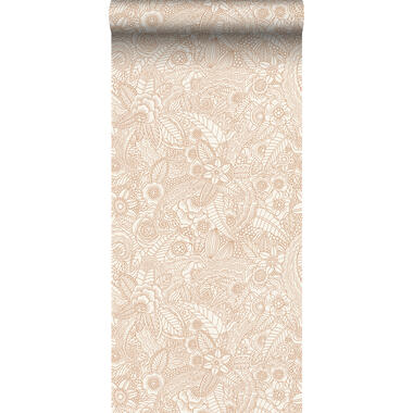 ESTAhome behang - bloemtekeningen - beige - 53 cm x 10,05 m - 139547 product