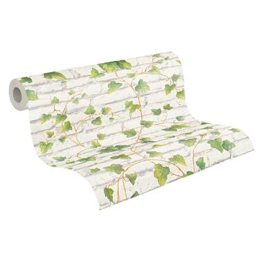 A.S. Création behangpapier - steen - groen, wit en bruin - 53 cm x 10,05 m - AS product