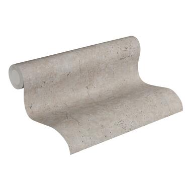 A.S. Création behang - betonlook - taupe grijs - 53 cm x 10,05 m - AS product