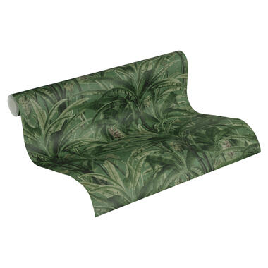 A.S. Création behangpapier - tropische bladeren - groen - 53 cm x 10,05 m - AS product