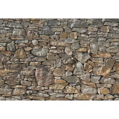 Komar fotobehang - Stone Wall - grijs en beige - 368 x 254 cm - 610999 product