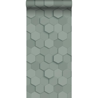 Origin Wallcoverings eco-texture vliesbehang - 3d hexagon motief product