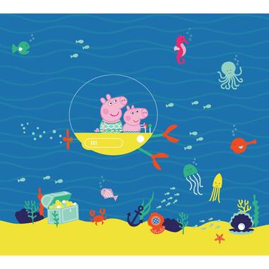 Sanders & Sanders fotobehangpapier - Peppa Pig - blauw en geel - 3 x 2,7 m product