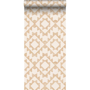 ESTAhome behangpapier - Marrakech aztec tapijt - beige - 53 cm x 10,05 m product