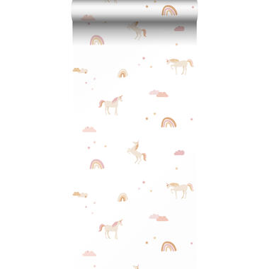 ESTAhome behang - unicorns - beige, zacht roze en okergeel - 50 x 900 cm product