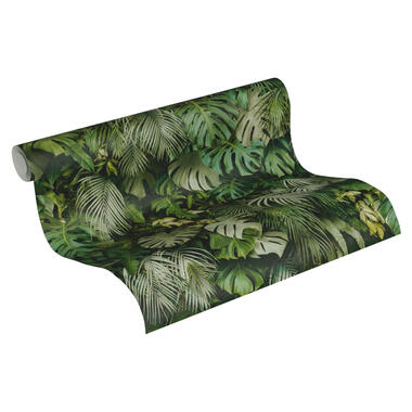 A.S. Création behangpapier - tropische bladeren - groen - 53 cm x 10,05 m - AS product