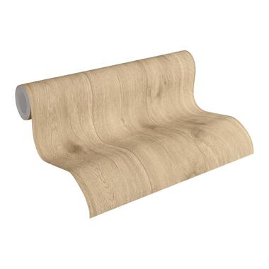 A.S. Création behangpapier - houtlook - bruin en beige - 53 cm x 10,05 m - AS product