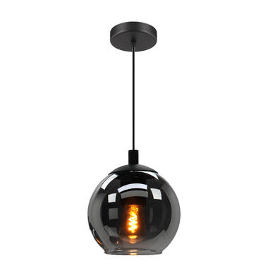 EGLO Ariscani Hanglamp - E27 - Ø 20 cm - rookglas - Zwart product