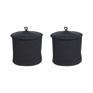 Lot de 2 paniers en coton noir ⌀ 33 cm SILOPI product