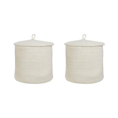 Lot de 2 paniers en coton blanc crème ⌀ 33 cm SILOPI product