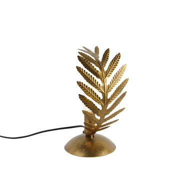 QAZQA tafellamp Botanica goud/messing E14 product