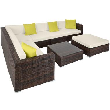 tectake - loungeset Marbella- wicker Tuinset- bruin mix product