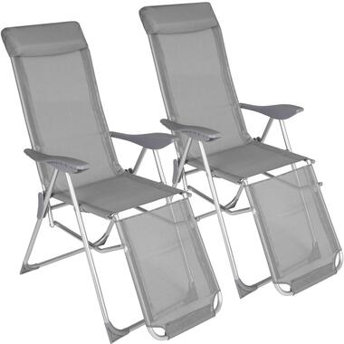tectake -Lot de 2 chaises de jardin en aluminium-gris product