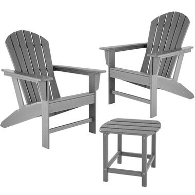 tectake -Lot de 2 chaises de jardin JANIS avec table -gris product