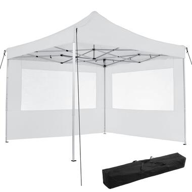 tectake - partytent 3x3 m. opvouwbaar - 2 wanden - wit product