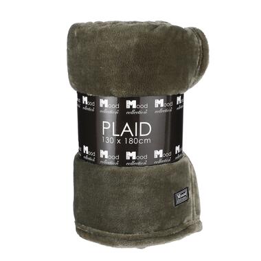 In The Mood Collection Famke Fleece Plaid - L180 x B130 cm - Donkergroen product