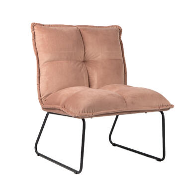 Velvet fauteuil Maud Roze - Stof - Roze product