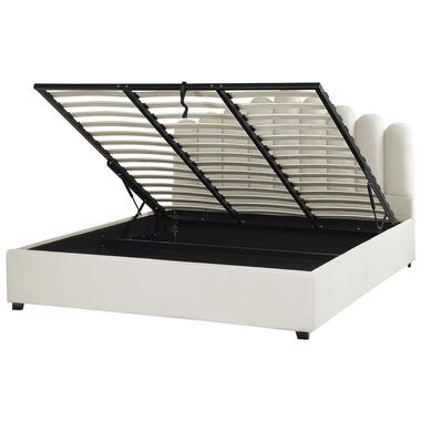 VINCENNES - Bed met opbergruimte - Wit - 180 x 200 cm - Fluweel product