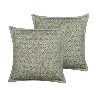 PICTUS - Sierkussen set van 2 - Groen - 45 x 45 cm - Katoen product