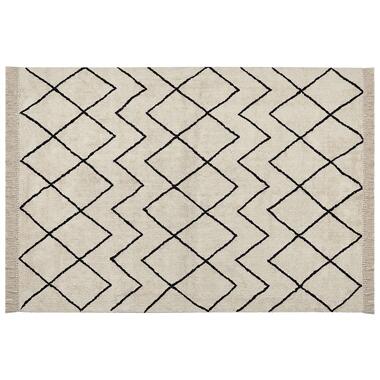 Tapis en coton 160 x 230 cm beige et noir ELDES product