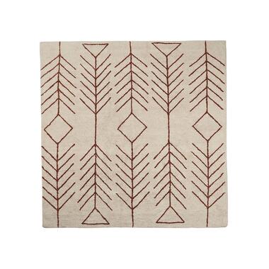 Tapis en coton beige et marron 200 x 200 cm AKOREN product