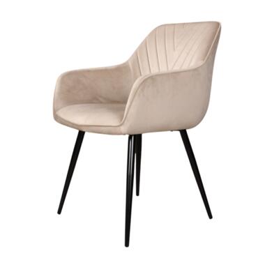 Chaise de bras Gaby en velours champagne product